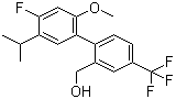 4'-氟-2'-甲氧基-5'-异丙基-4-(三氟甲基)-联苯-2-甲醇分子结构 (CAS 875548-97-3)