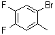 structure of CAS# 875664-38-3, 1-Bromo-4,5-difluoro-2-methylbenzene;2-Bromo-4,5-difluorotoluene; 4,5-Difluoro-2-methyl-1-bromobenzene