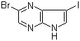 structure of CAS# 875781-44-5, 2-Bromo-7-iodo-5H-pyrrolo[2,3-b]pyrazine