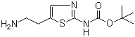 tert-Butyl 5-(2-aminoethyl)thiazol-2-ylcarbamate molecular structure (CAS 875798-81-5)
