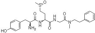 L-Tyrosyl-(2S)-2-amino-4-(methylsulfinyl)butanoyl-N-methyl-N-(2-phenylethyl)glycinamide molecular structure (CAS 87636-57-5)