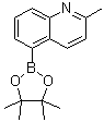 结构式 CAS# 876922-75-7, 2-甲基-5-(4,4,5,5-四甲基-1,3,2-二氧硼杂环戊烷-2-基)喹啉