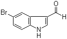 结构式 CAS# 877-03-2, 5-溴吲哚-3-甲醛; 5-溴-1H-吲哚-3-甲醛