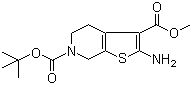 2-Amino-4,7-dihydrothieno[2,3-c]pyridine-3,6(5H)-dicarboxylic acid 6-(tert-butyl) 3-methyl ester molecular structure (CAS 877041-47-9)