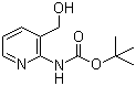 (3-羟基甲基吡啶-2-基)氨基甲酸叔丁酯分子结构 (CAS 877593-11-8)