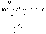 7-Chloro-2-[[[(1S)-2,2-dimethylcyclopropyl]carbonyl]amino]-2-heptenoic acid molecular structure (CAS 877674-77-6)
