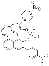 (11bS)-4-Hydroxy-2,6-bis(4-nitrophenyl)-dinaphtho[2,1-d:1',2'-f][1,3,2]dioxaphosphepin 4-oxide molecular structure (CAS 878111-16-1)