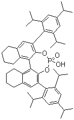 (11bS)-8,9,10,11,12,13,14,15-Octahydro-4-hydroxy-2,6-bis[2,4,6-tris(1-methylethyl)phenyl]-dinaphtho[2,1-d:1',2'-f][1,3,2]dioxaphosphepin 4-oxide molecular structure (CAS 878111-20-7)
