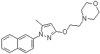 4-[2-[[5-Methyl-1-(2-naphthalenyl)-1H-pyrazol-3-yl]oxy]ethyl]morpholine molecular structure (CAS 878141-96-9)