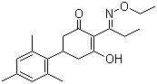 结构式 CAS# 87820-88-0, 三甲苯草酮; 2-[1-(乙氧基亚氨基)丙基]-3-羟基-5-(2,4,6-三甲苯基)环己-2-烯酮