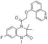 7-Fluoro-3,4-dihydro-4-[(5-isoquinolinyloxy)acetyl]-1,3,3-trimethyl-2(1H)-quinoxalinone molecular structure (CAS 878292-27-4)