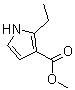structure of CAS# 879214-82-1, 2-Ethyl-1H-pyrrole-3-carboxylic acid methyl ester