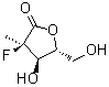 structure of CAS# 879551-04-9, (3R,4R,5R)-3-Fluoro-4-hydroxy-5-(hydroxymethyl)-3-methyloxolan-2-one;(2R)-2-Deoxy-2-fluoro-2-methyl-D-erythro-pentonic acid gamma-lactone