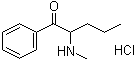 structure of CAS# 879669-95-1, 2-(Methylamino)-1-phenyl-1-pentanone hydrochloride;Pentedrone hydrochloride