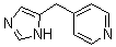 structure of CAS# 87976-03-2, Immethridine;4-(1H-Imidazol-5-ylmethyl)pyridine