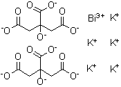 2-Hydroxy-1,2,3-propanetricarboxylic acid bismuth potassium salt (2:1:5) molecular structure (CAS 880149-29-1)