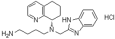 结构式 CAS# 880549-30-4, N-(1H-苯并咪唑-2-基甲基)-N-[(8S)-5,6,7,8-四氢-8-喹啉基]-1,4-丁二胺单盐酸盐