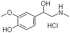 结构式 CAS# 881-95-8, (+/-)-变肾上腺素盐酸盐; 间甲肾上腺素盐酸盐