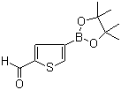 structure of CAS# 881381-12-0, 2-Formylthiophene-4-boronic acid pinacol ester