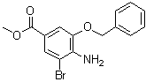 结构式 CAS# 881909-58-6, 4-氨基-3-溴-5-(苯基甲氧基)苯甲酸甲酯