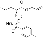 结构式 CAS# 88224-05-9, L-异亮氨酸烯丙酯对甲基苯磺酸盐