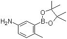 结构式 CAS# 882670-69-1, 5-氨基-2-甲基苯硼酸频哪醇酯