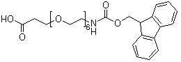 structure of CAS# 882847-34-9, 5,8,11,14,17,20-Hexaoxa-2-azatricosanedioic acid 1-(9H-fluoren-9-ylmethyl) ester