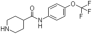 N-(4-三氟甲氧基苯基)哌啶-4-甲酰胺分子结构 (CAS 883106-65-8)