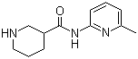 structure of CAS# 883106-74-9, N-(6-Methylpyridin-2-yl)piperidine-3-carboxamide;Piperidine-3-carboxylic acid (6-methylpyridin-2-yl)amide