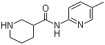 N-(5-甲基吡啶-2-基)哌啶-3-甲酰胺分子结构 (CAS 883106-75-0)
