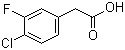 4-Chloro-3-fluorobenzeneacetic acid molecular structure (CAS 883500-51-4)