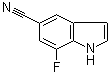 7-Fluoro-1H-indole-5-carbonitrile molecular structure (CAS 883500-88-7)