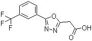 [5-(3-Trifluoromethylphenyl)-[1,3,4]oxadiazol-2-yl]acetic acid molecular structure (CAS 883789-95-5)