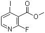 2-Fluoro-4-iodo-3-pyridinecarboxylic acid methyl ester molecular structure (CAS 884494-84-2)