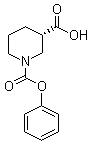 structure of CAS# 88466-74-4, (S)-1,3-Piperidinedicarboxylic acid 1-(phenylmethyl) ester;3(S)-N-(Carbobenzyloxy)-3-carboxypiperidine