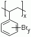Brominated polystyrene  molecular structure (CAS 88497-56-7)