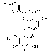 结构式 CAS# 885044-12-2, (2S)-7-(beta-D-吡喃葡萄糖基氧基)-2,3-二氢-5-羟基-2-(4-羟基苯基)-6,8-二甲基-4H-1-苯并吡喃-4-酮