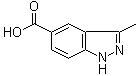 3-Methyl-1H-indazole-5-carboxylic acid molecular structure (CAS 885223-58-5)