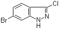 结构式 CAS# 885271-78-3, 6-溴-3-氯-1H-吲唑