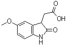 2,3-Dihydro-5-methoxy-2-oxo-1H-indole-3-acetic acid molecular structure (CAS 885272-25-3)