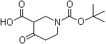 1-(tert-Butoxycarbonyl)-4-Oxopiperidine-3-carboxylic acid molecular structure (CAS 885274-97-5)