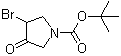 结构式 CAS# 885278-03-5, 3-溴-4-氧代-1-吡咯烷羧酸叔丁酯