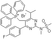 4-(4-氟苯基)-6-异丙基-2-(N-甲基-N-甲磺酰氨基)嘧啶-5-甲基三苯基鏻溴化物分子结构 (CAS 885477-83-8)