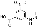 4-Nitro-1H-indazole-6-carboxylic acid molecular structure (CAS 885519-71-1)