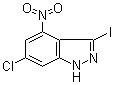 structure of CAS# 885519-97-1, 6-Chloro-3-iodo-4-nitro-1H-indazole