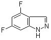 结构式 CAS# 885520-26-3, 4,6-二氟-1H-吲唑