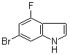 6-Bromo-4-fluoro-1H-indole molecular structure (CAS 885520-59-2)