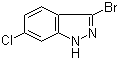 structure of CAS# 885521-34-6, 3-Bromo-6-chloro-1H-indazole
