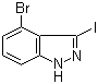 4-Bromo-3-iodo-1H-indazole molecular structure (CAS 885521-72-2)