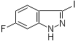 structure of CAS# 885522-07-6, 6-Fluoro-3-iodo-1H-indazole